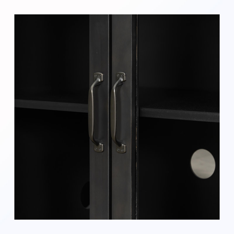 Armoire de rangement à 4 portes, Black