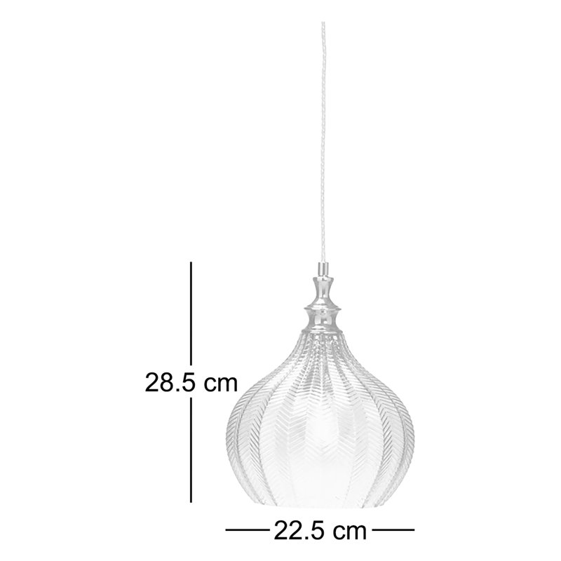 1 - Light Chrome Dome Pendant, Silver, Brown