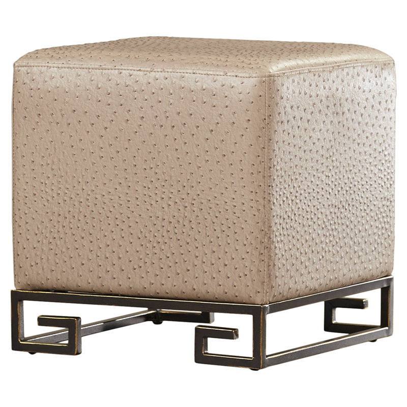 Amirah Iron Accent Stool, Taupe