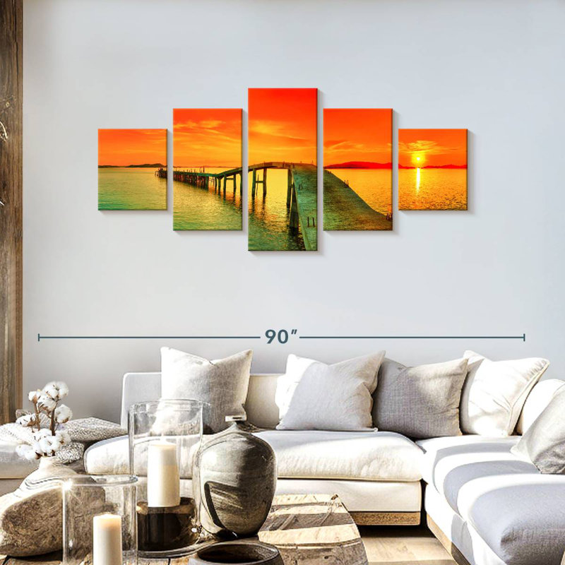 Pier Sunset, 30" H x 68" W