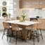 Swivel Upholstered Chenille Bar Stool-2003557762