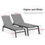 Chaise longue d'extérieur en métal avec table-89153792