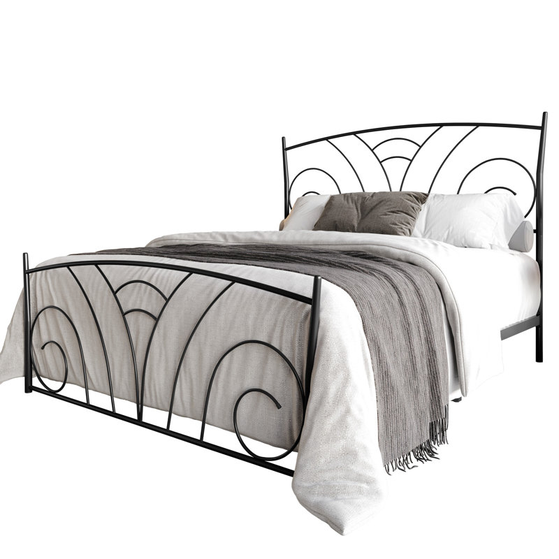 Essex Twin Metal Bed, Twin, Black
