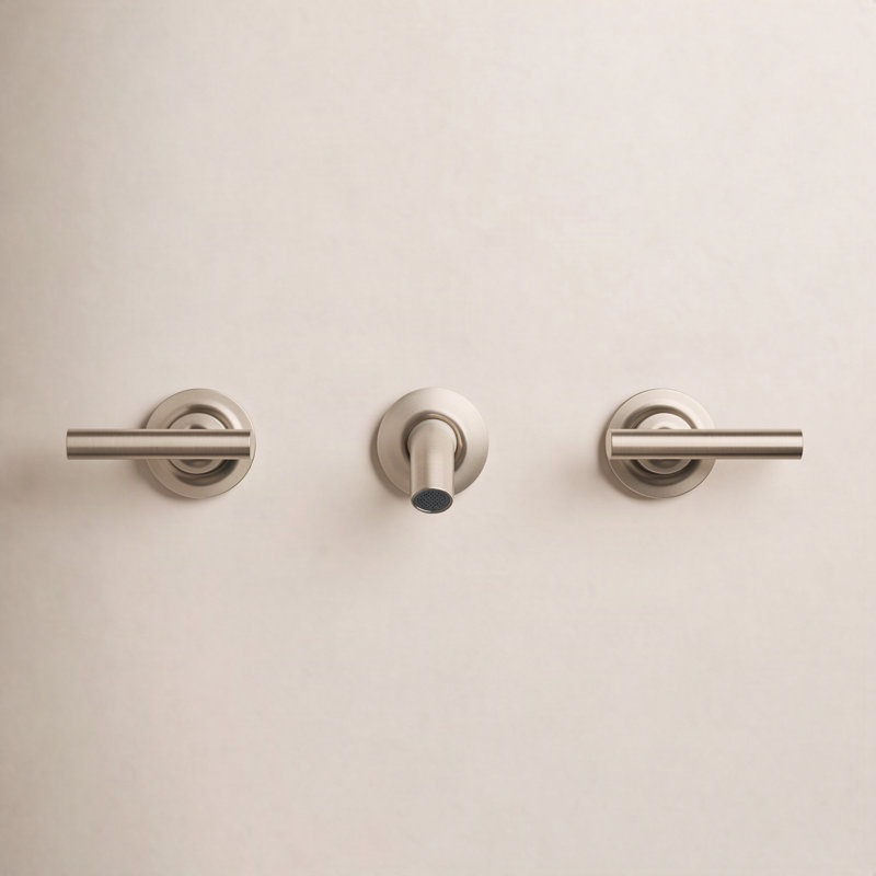 Purist Wall-Mounted Bathroom Faucet, Vibrant Brushed Bronze, Lever Handle