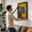 Gray Bear in Gold Modern 1 Piece Single Picture Frame Wall Art-819443911-819443916