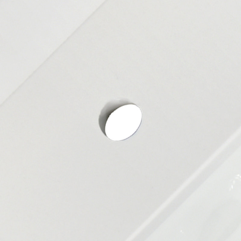 37'' Quartz Single Vanity Top with Sink and Faucet Hole, Morning Frost