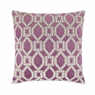 Coussin Sparkles Home Faux perles, strass et insertions de plumes incluses