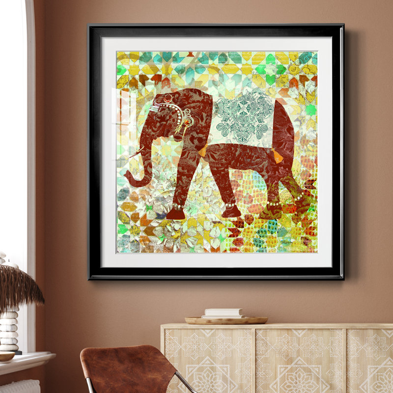 Bali Elephant - cadre photo, impression, Papier encadré noir, H 30,5 po x l 30,5 po x P 1,5 po