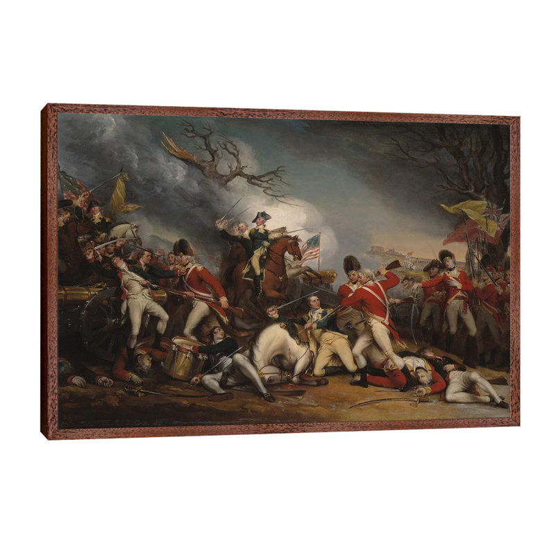 The Death Of General Mercer At The Battle Of Princeton, January 3, 1777 by John Trumbull - Floater Frame Painting on Canvas