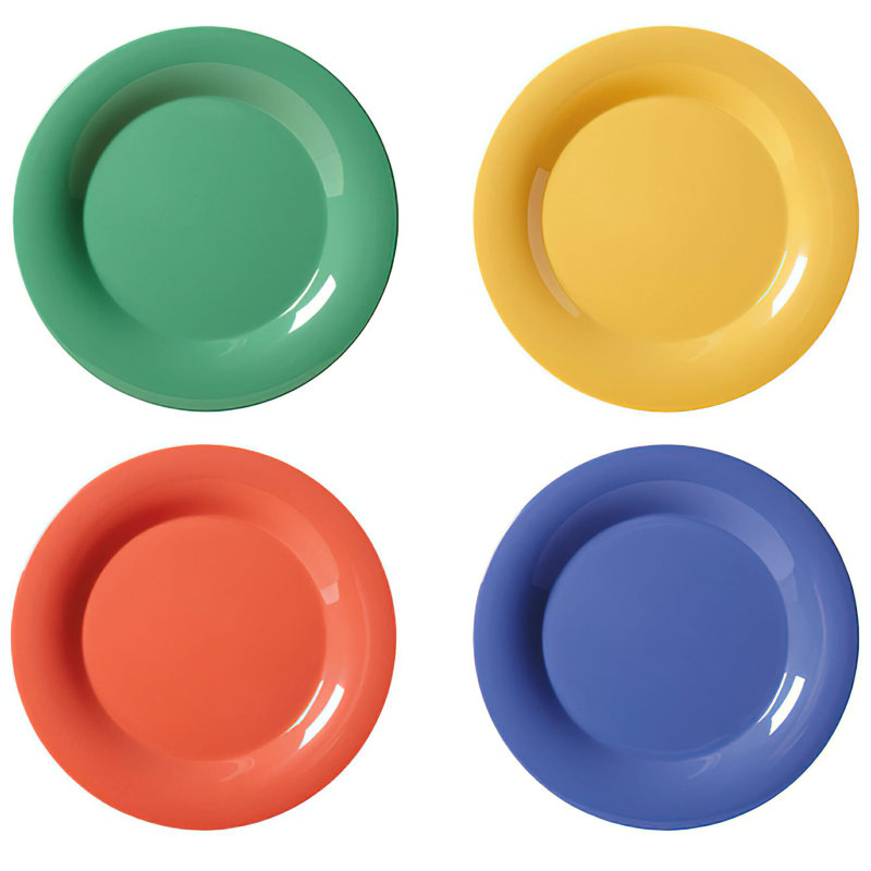  Assiette à pain 5,5 po en mélamine 5,5 po, ensemble de 4