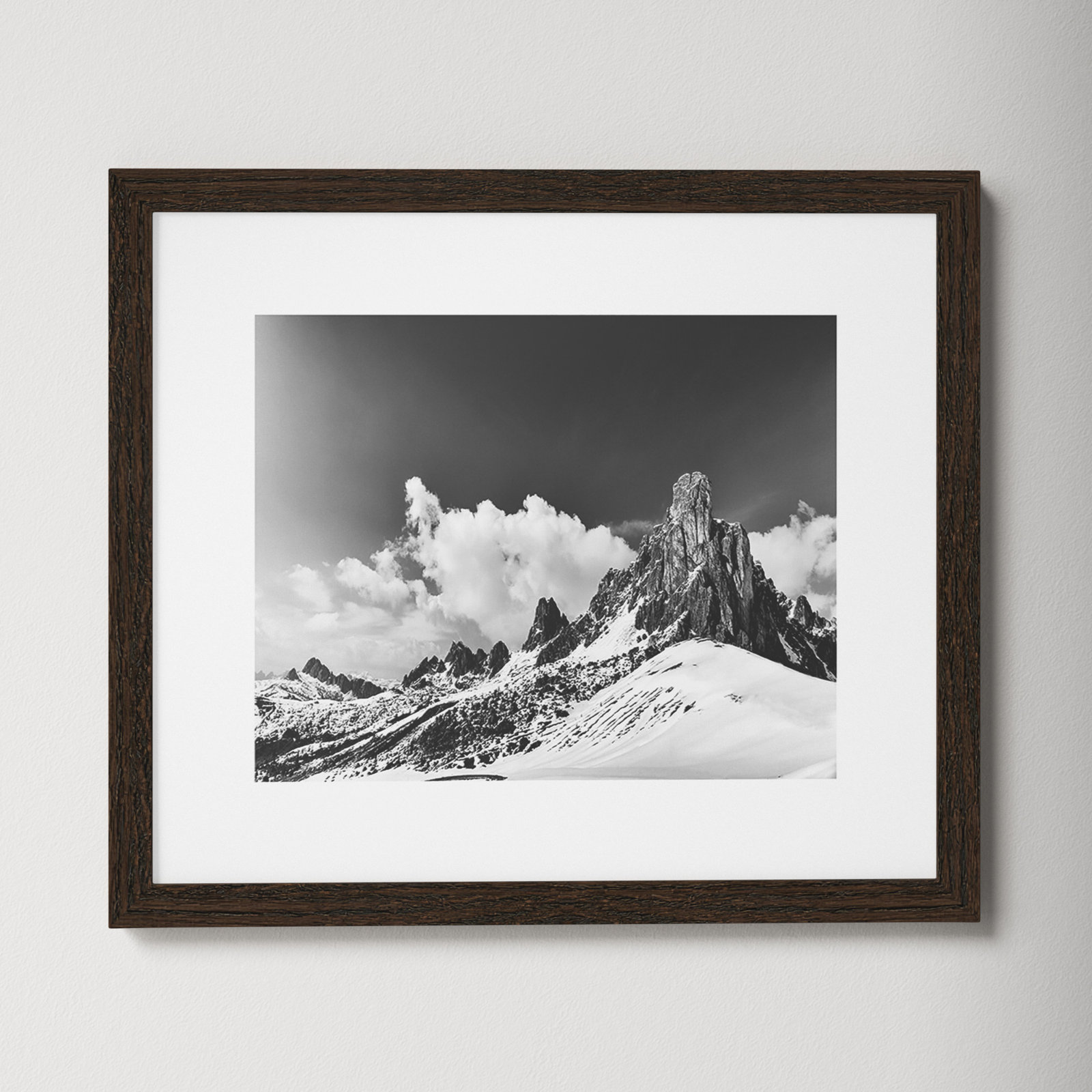 Dragon's Tail by Lars Van De Goor, 13" H x 15" W x 0.75" D, Walnut Framed
