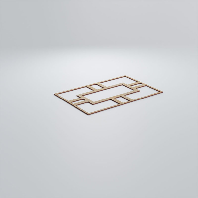 Hastings Decorative Fretwork Wood Wall Panels, Birch, 7 3/8"H x 4 7/8"W x 1/4"D