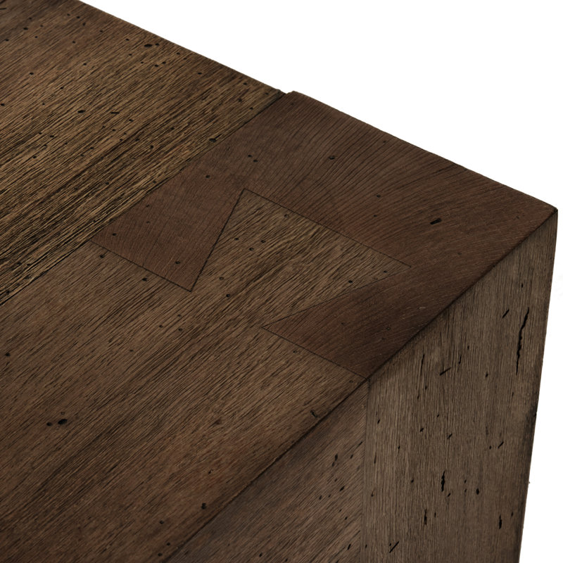 Abaso Coffee Table, Ebony Rustic Wormwood Oak