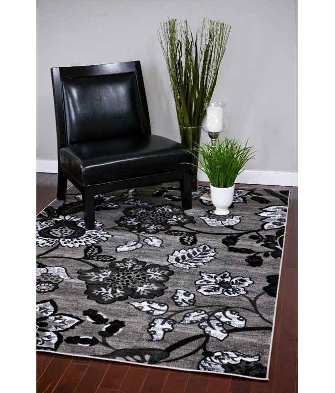Tapis d'intérieur gris Murphysboro, 8 pi x 10 pi