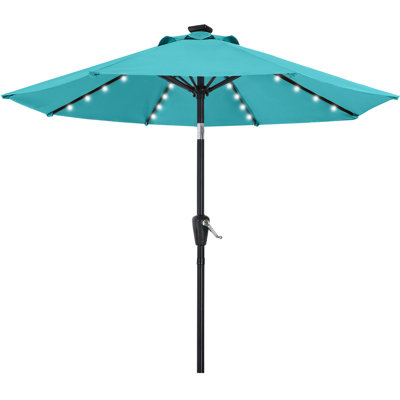Cutshall Lighted Tilt Market Umbrella
