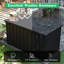Boîte de rangement en métal 200 gallons, boîte de rangement extérieure imperméable avec couvercle verrouillable, grande armoire de rangement pour meubles de jardin