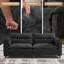 Causeuse rembourrée 84 po en chenille-2137117371