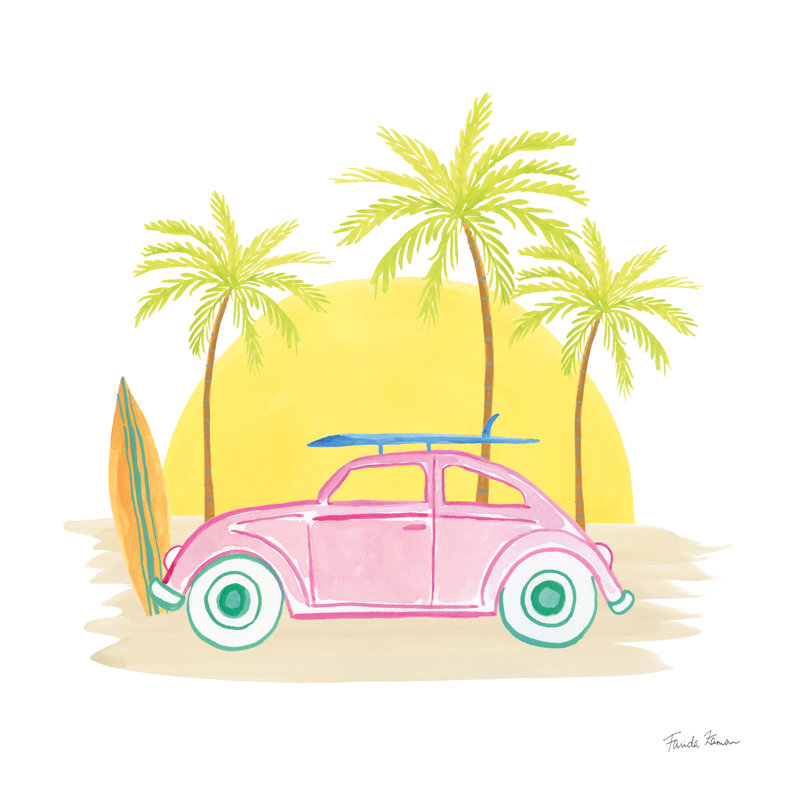 Beach Cruiser II by Farida Zaman - Wrapped Canvas Painting, 122cm H x 122cm W