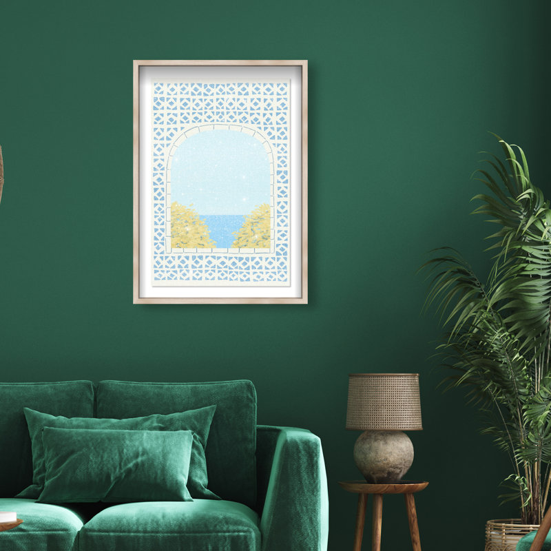 Mediterranean Window II Shadowbox Architecture Print by Oliver Gal, Black Frame, 10 x 15, 31.5"H x 21.5"W