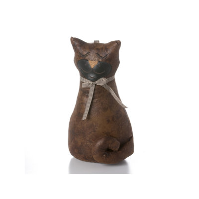 Butée de plancher pondérée en tissu chat assis