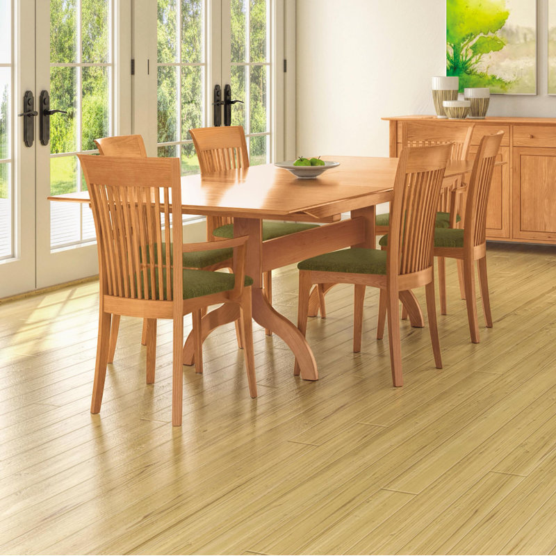 Sarah Four Leg Extension Table, Natural Cherry, 60" L x 38" W