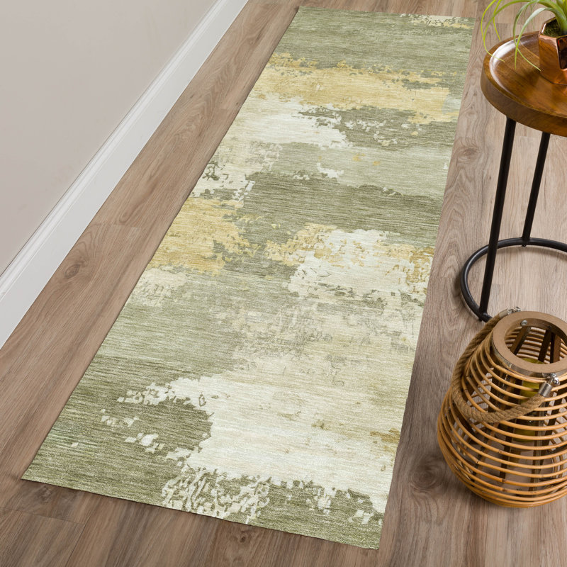 Machine Washable Indoor/Outdoor Karr ACN2372 Abstract Rug, Runner 2'3" x 7'6"