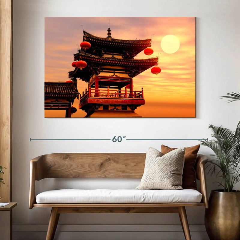 Adella Chinese Temple, 34" H x 51" W