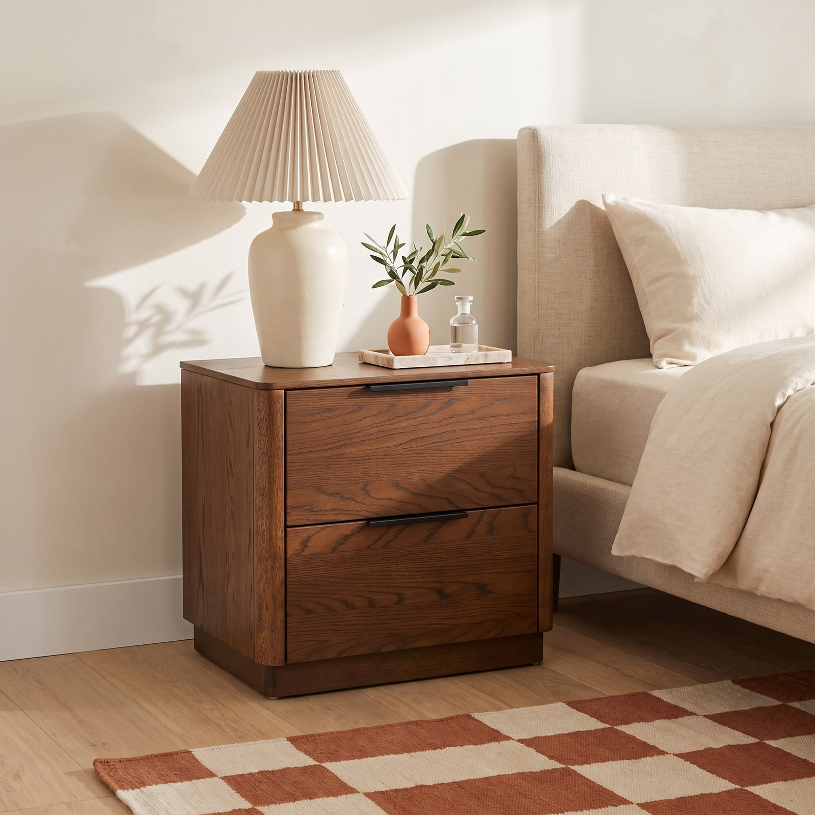 Tahani Nightstand, Medium Oak