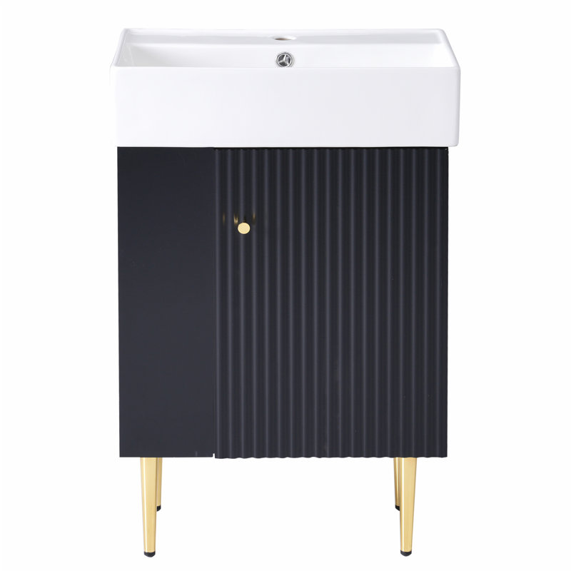 Meuble-lavabo 21,6 po, Noir