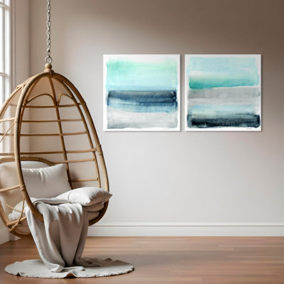 «Linear Energy I / II» par Norman Wyatt Jr., ensemble de 2 reproductions sur toiles tendues