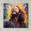 «Jesus - Rapture In Rain And Radiance» par Ivan Guaderrama, art mural en verre acrylique-1360435882
