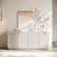 Rangement moderne à 4 portes en bois de pin blanc, largeur 59 po, design sculptural 3D, pour buffet de salle à manger, porte, bois, eau, autoportant