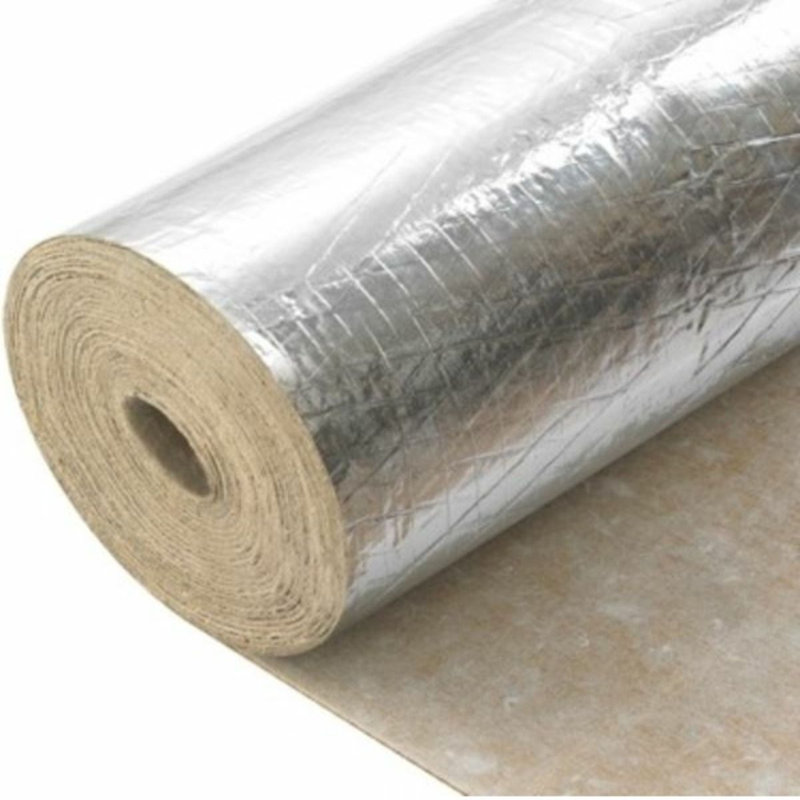 2mm Rubber with Silver Foil Underlay Wood Flooring & Laminate Underlay With Damp Proof Membrane, Covers 20SQM (2 x Rolls)