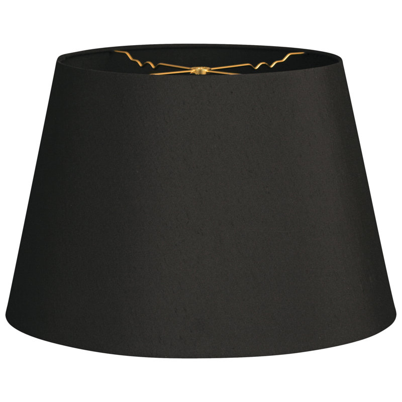 Silk Empire Lamp Shade, Black, 11" H x 16" W x 16" D
