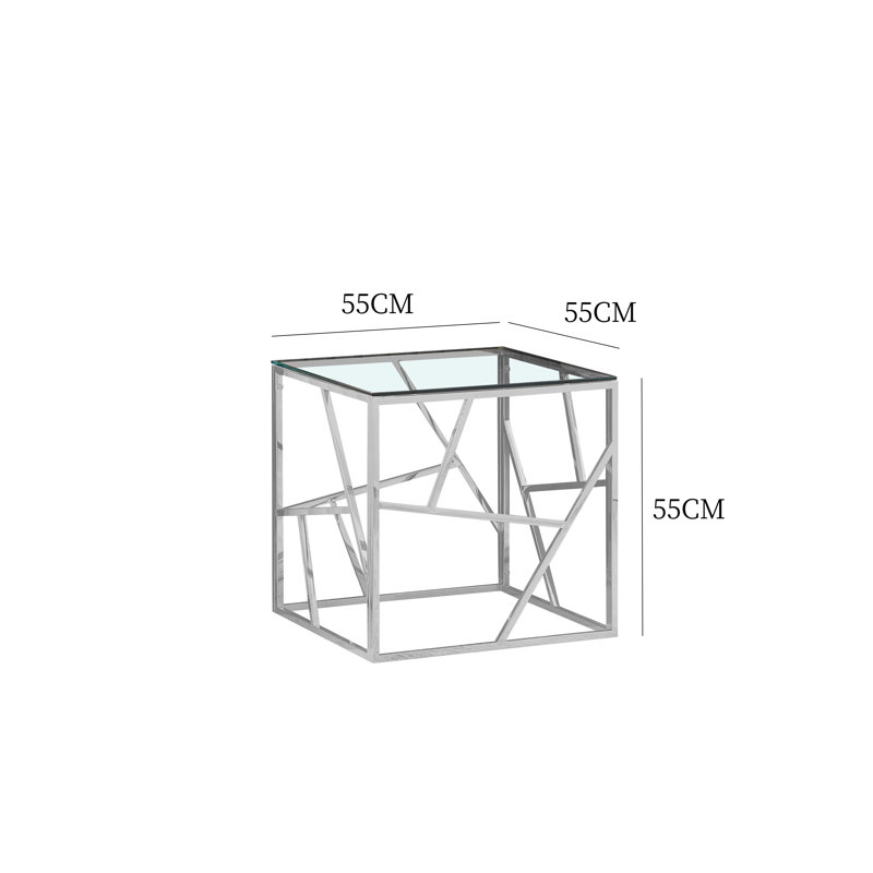 Abdu End Table, Silver