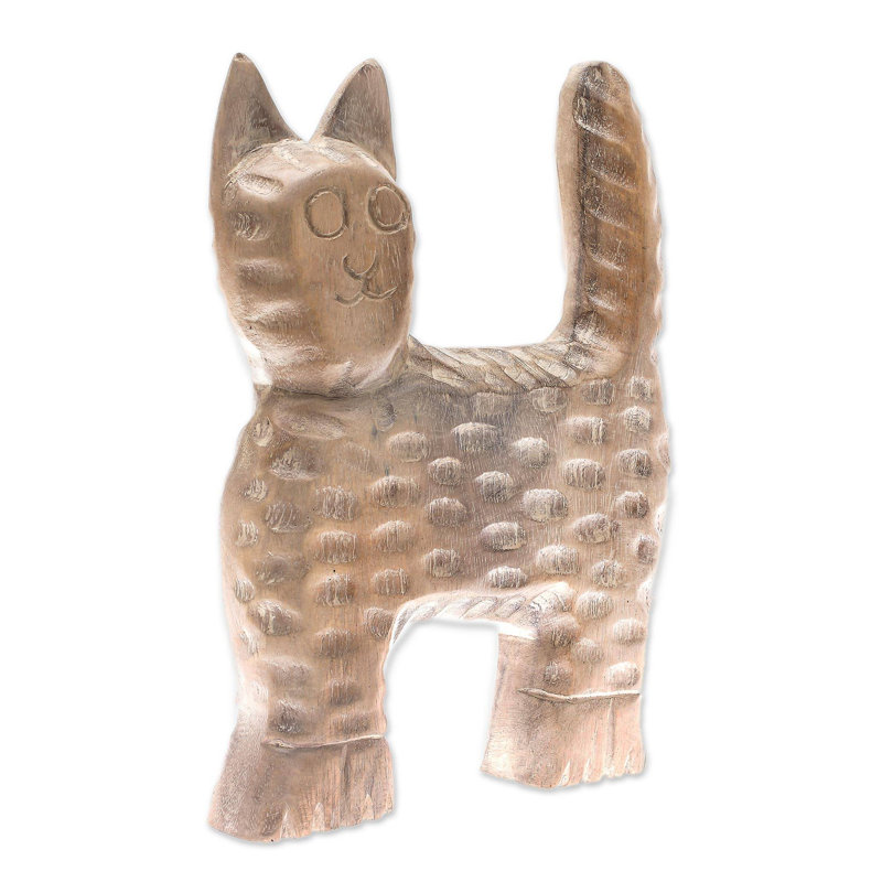The Cat Wood Sculpture