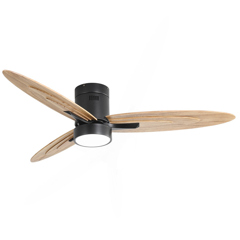 Ventilateur de plafond encastré de 56 pouces de conception moderne avec lumière et télécommande