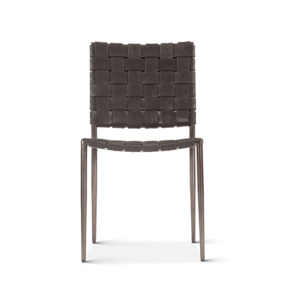 Genuine Leather Parsons Chair Dining Chair