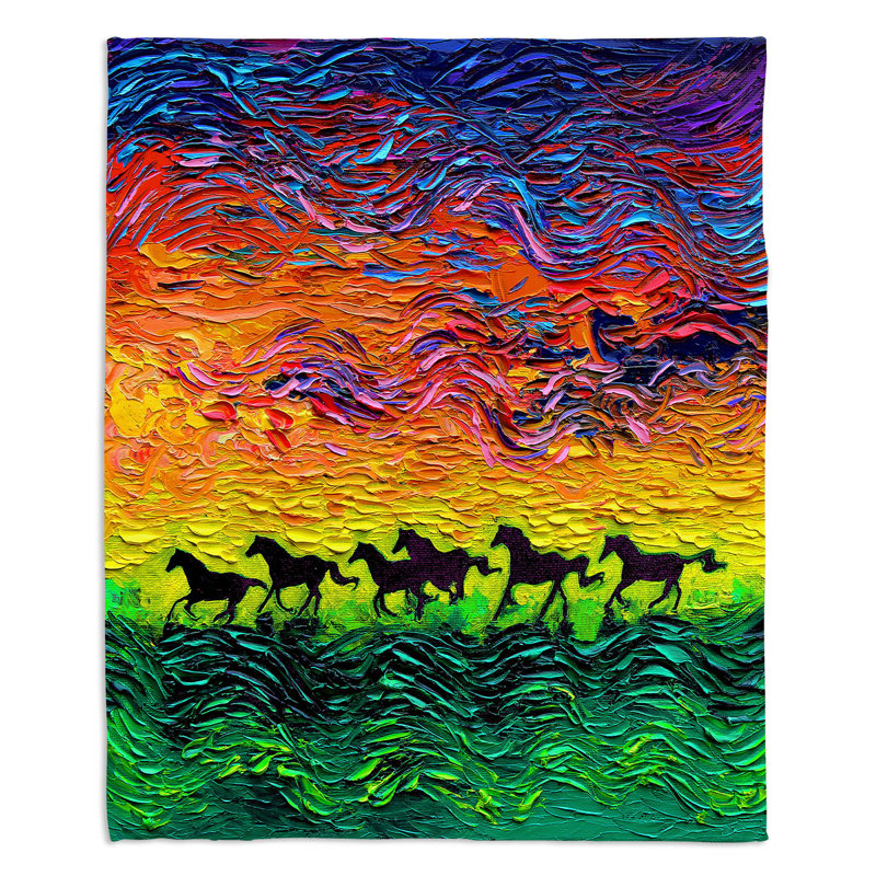 Hand Woven Throw Blanket, 68" x 80"