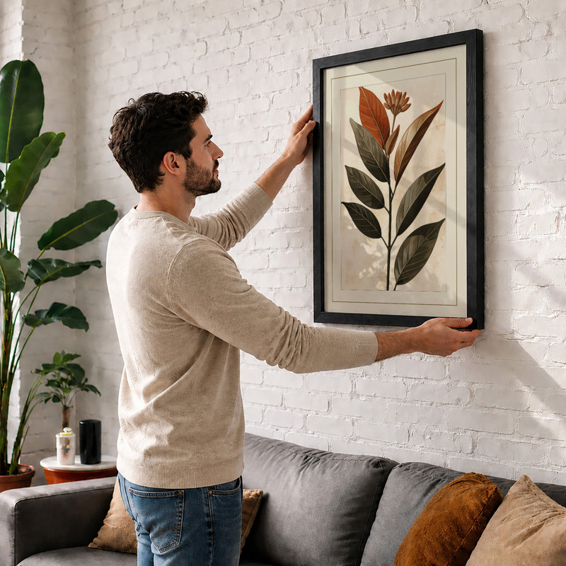 Single Stem Study Botanical - Framed Print, Unframed, A2 - 59.4 x 42.0 cm
