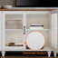 Scarlett Sideboard Cabinet With Bar Hutch, Buffet Cabinet With 4 Glass Doors-567058098