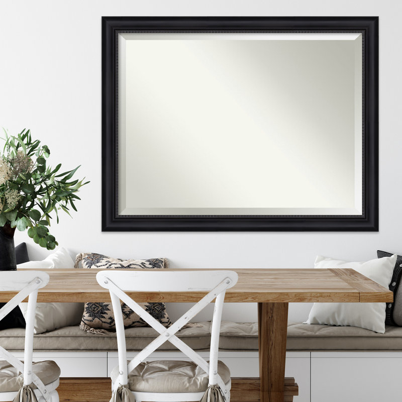 Eivin Flat Wall Mirror, 35" x 45", Black