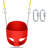 Winado Rubber Bucket Swing Swing Seat with Mounting Hangers and Chains-57360381