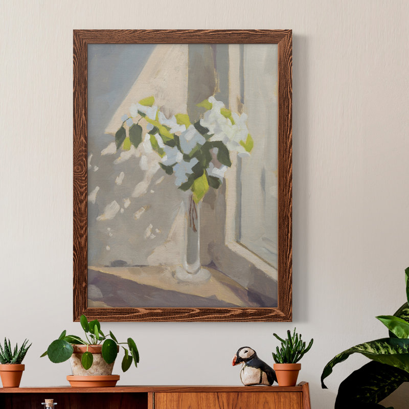 Window Bouquet I - Peinture sur toile encadrée, H 20 po x l 17 po x P 1 po, Érable