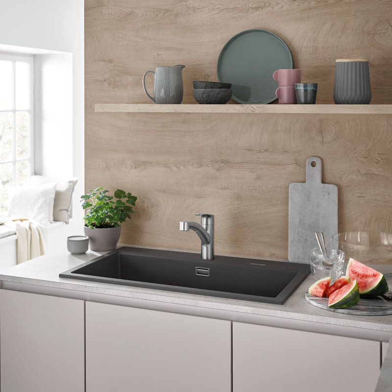 Eurosmart® Pull-Out Single-Handle Dual Spray Kitchen Faucet, Super Steel