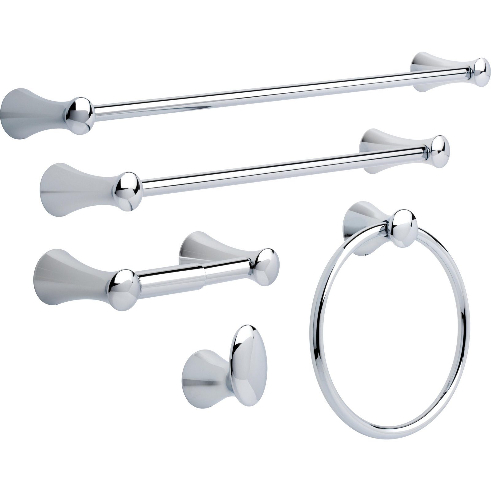 Lahara Round Closed Towel Ring, Chrome