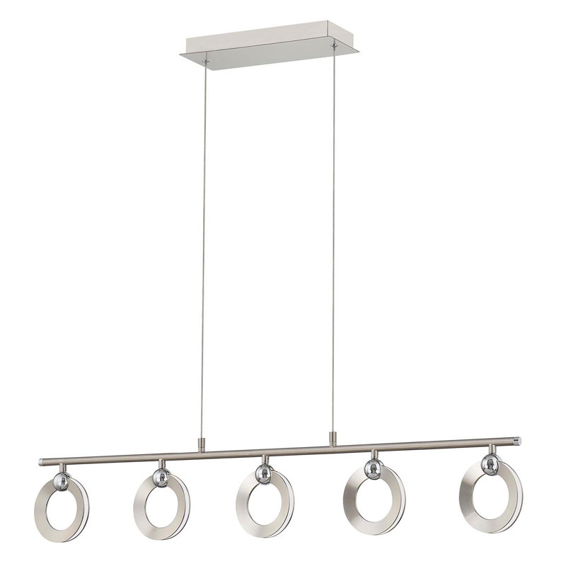Lustre linéaire pour îlot de cuisine à 5 lumières DEL Drusie