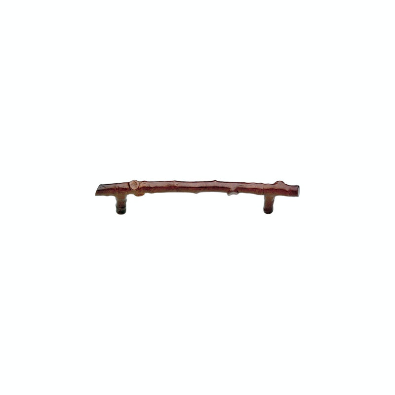 Twig Bronze 7.5 Center to Center Bar Pull, Silicon Bronze Rust
