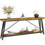 Canapé 70,9 po derrière le canapé, console d'entrée industrielle pour le couloir, le vestibule et le salon, brun rustique
