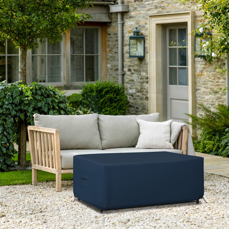 Outdoor Patio Table Cover, 61cm H x 274.3cm W x 127cm D, Blue